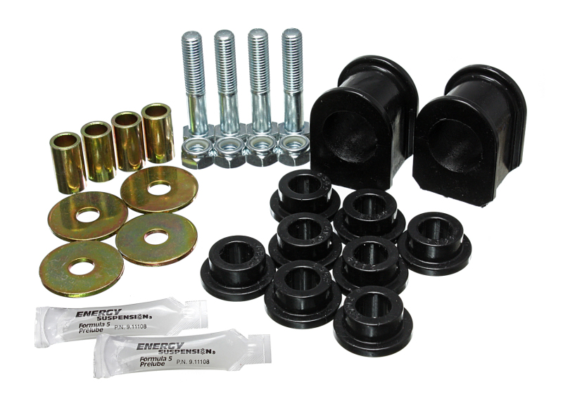 Ford F-250 Super Duty Sway Bar Bushing Set - Front - Energy Suspension - Hyper-Flex Polyurethane, 1.25 in Bar - Black - `99-`04